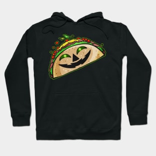 Taco With Jack O Lantern Face Costume Halloween Hoodie